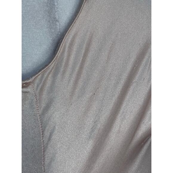 Vintage Baby Pink Lace Slip Maxi Dress 70s Nylon Nightgown Romantic Boudoir - Picture 10 of 13